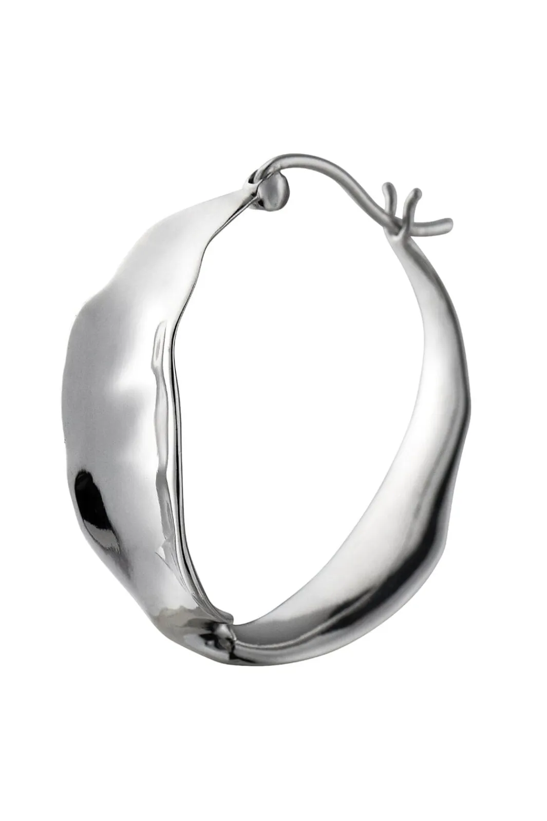 Online Liquid Creol Silver Øreringe