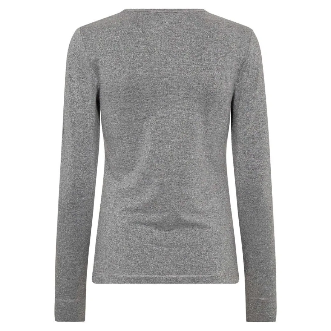 Discount Mannycc Lurex Emb L/S Tee 33210 Bluser & Skjorter