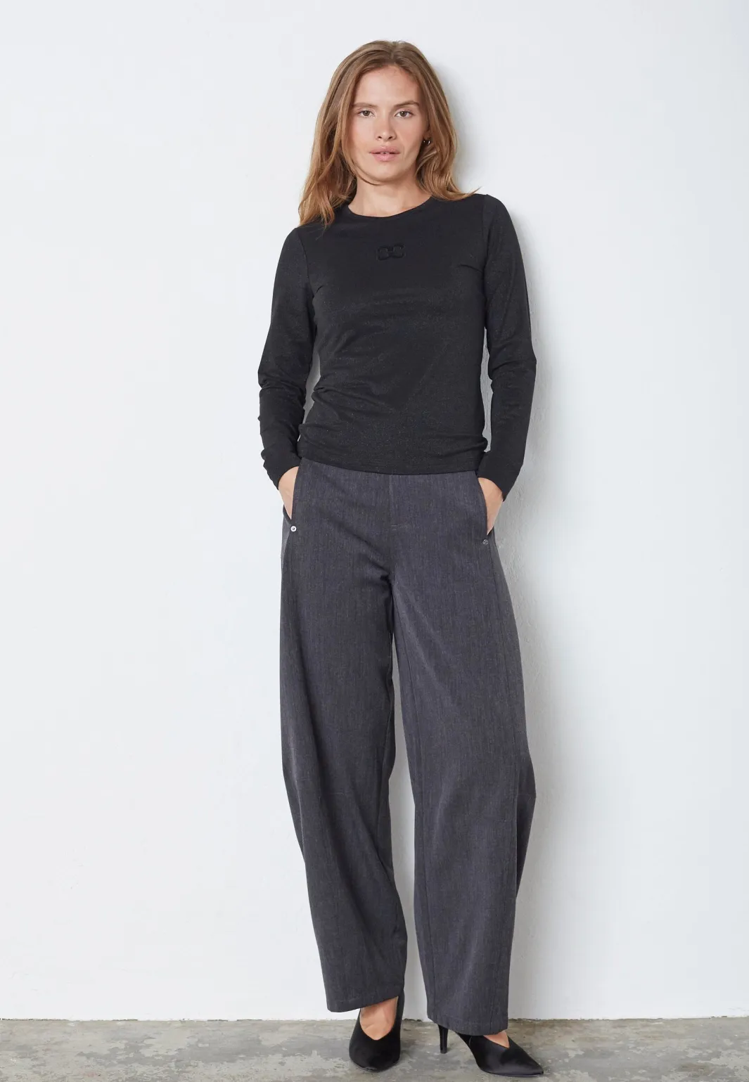 Co´Couture Bluser & Skjorter<Mannycc Lurex Emb L/S Tee 33210