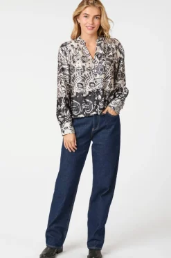 Clearance Massima Deco Paisley Blouse 164308 Bluser & Skjorter