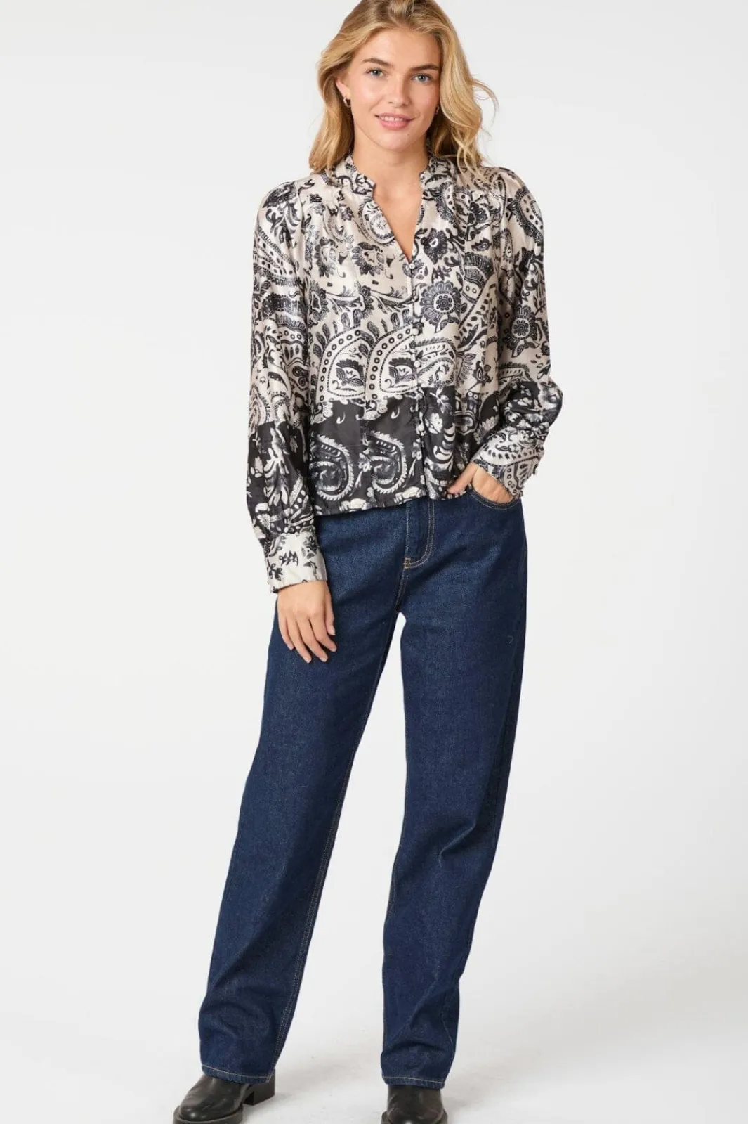 Clearance Massima Deco Paisley Blouse 164308 Bluser & Skjorter