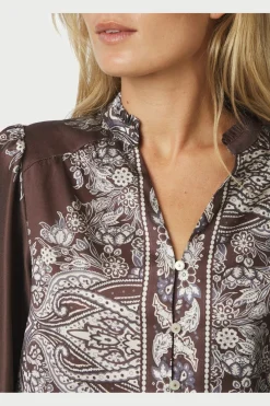 Hot Massima Paisley Border Blouse 160960 Sæt 🛍️|Bluser & Skjorter