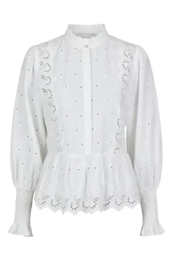 New Maviana Emb Blouse Bluser & Skjorter