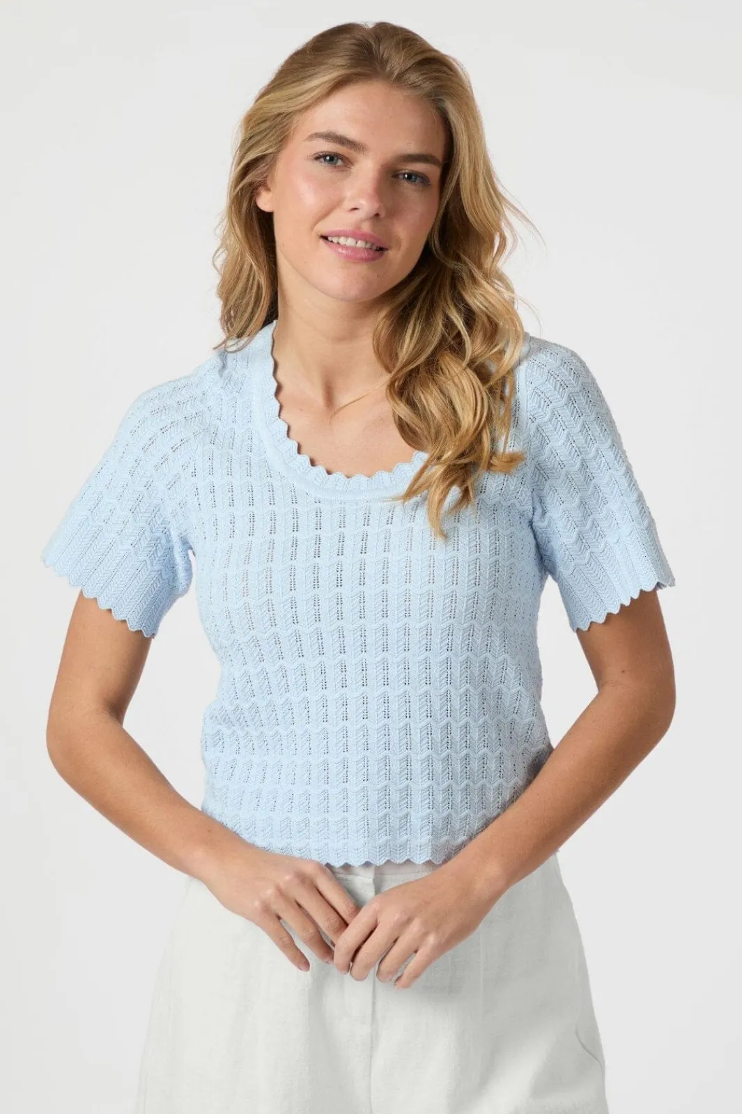 Clearance Meiko Solid Knit Blouse 164706 Bluser & Skjorter