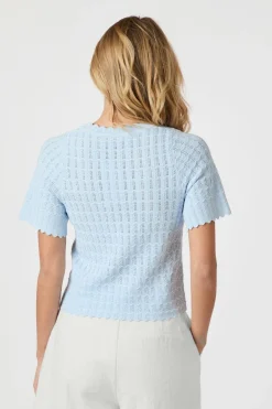 Clearance Meiko Solid Knit Blouse 164706 Bluser & Skjorter