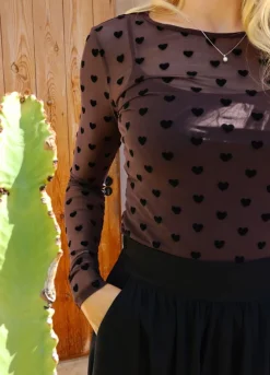 Online Mesh-Ls-Tshirt 22065 Bluser & Skjorter