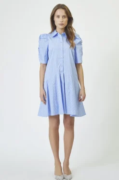 Co´Couture Bluser & Skjorter|Ammevenligt Tøj<Micacc Stripe Ss Shirt Dress 36551