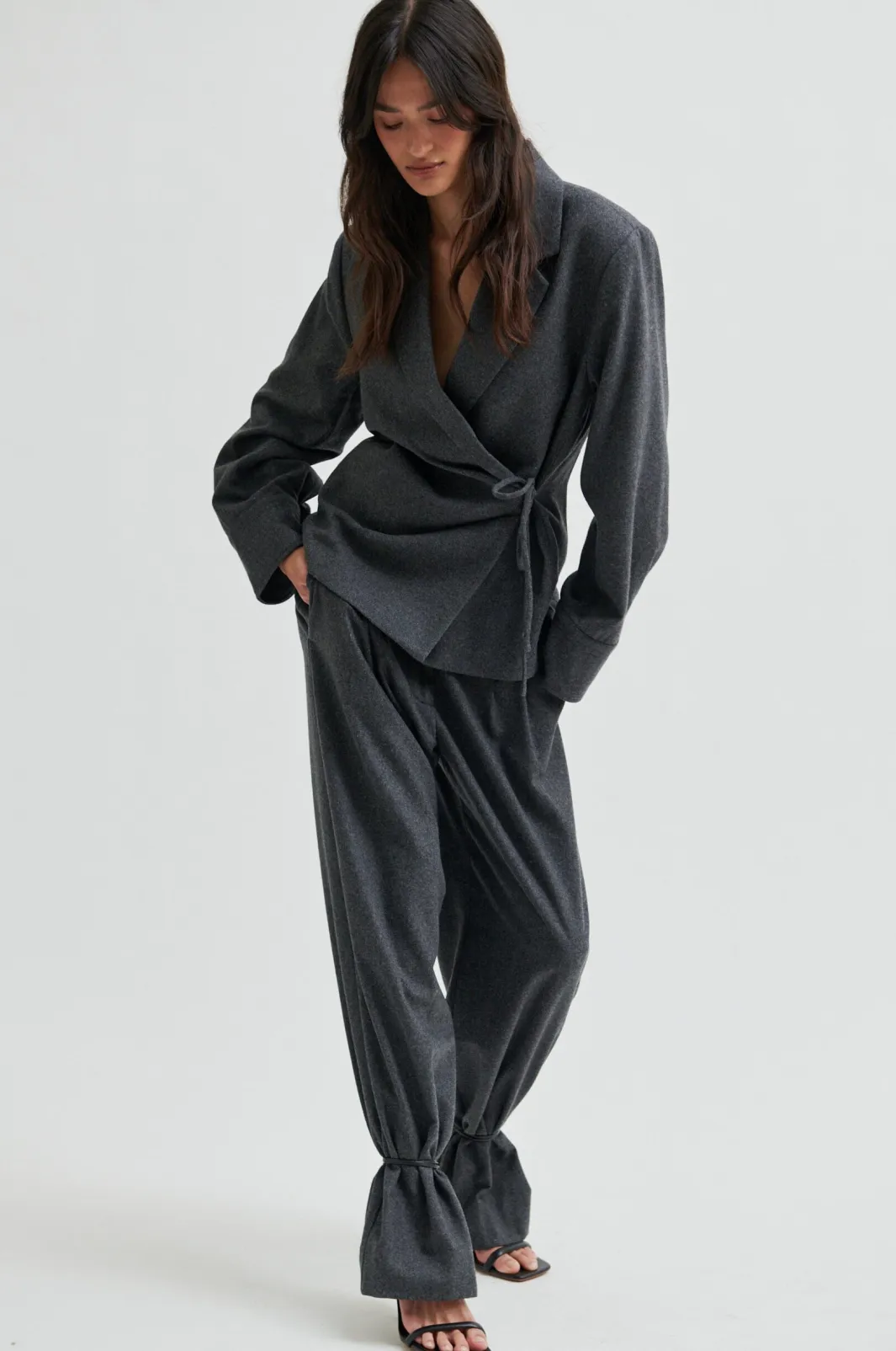 Clearance Milea Wrap Shirt 60267 Bluser & Skjorter
