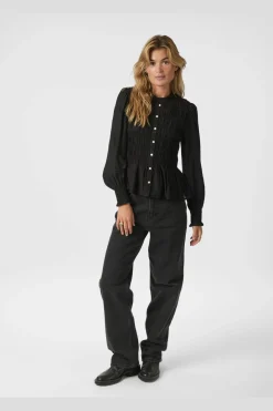 Neo Noir Bluser & Skjorter|Ammevenligt Tøj<Mocca Smock Blouse 166155