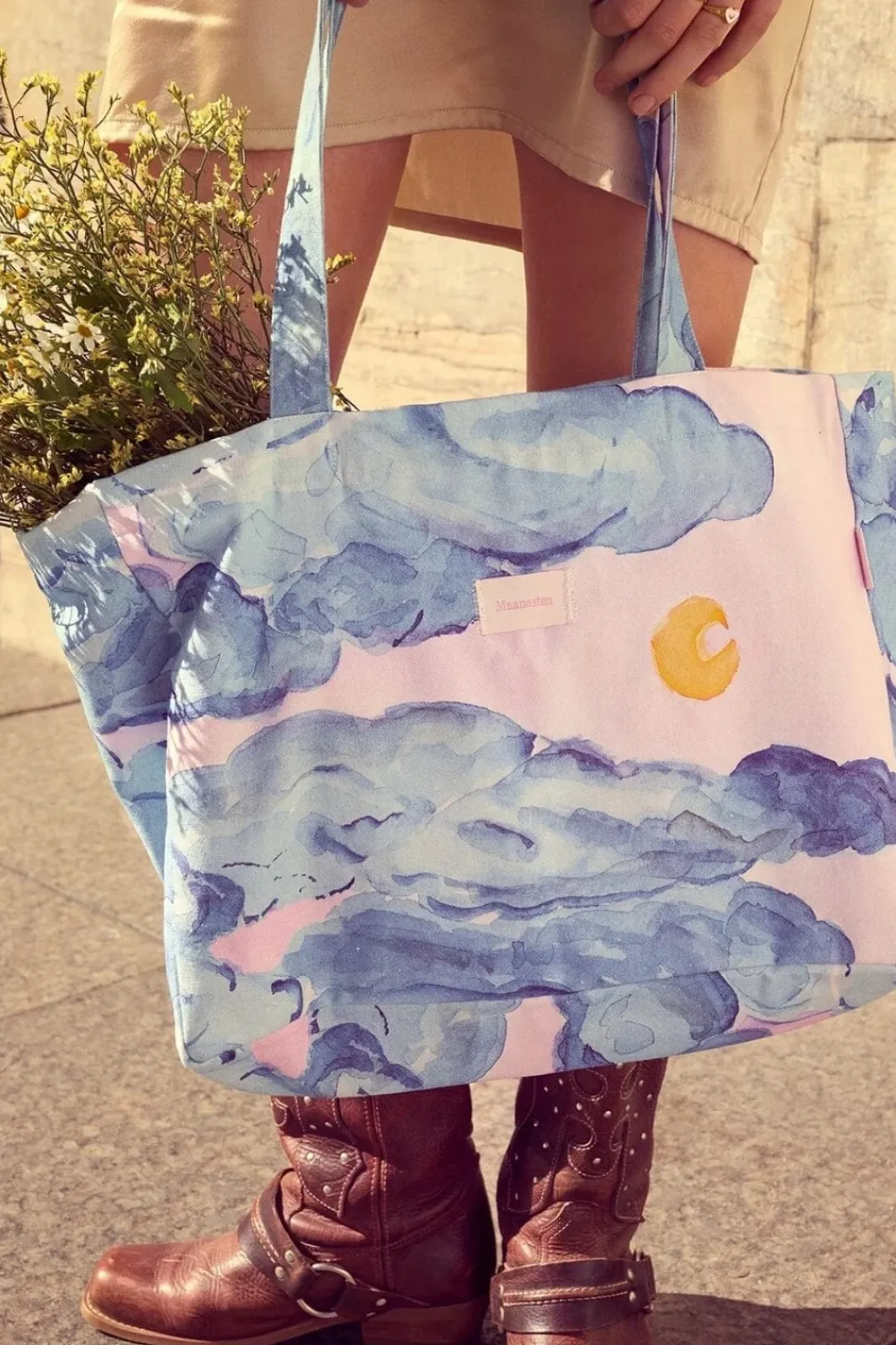 Maanesten Tasker & Punge<Moonshine Rose Big Canvas Totebag