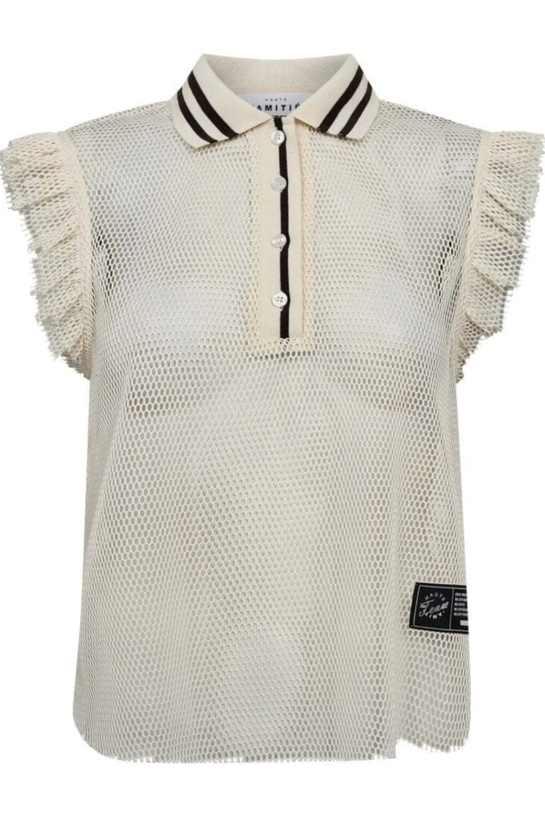 New Net Frill Polo Top HL10094 T-Shirts & Toppe