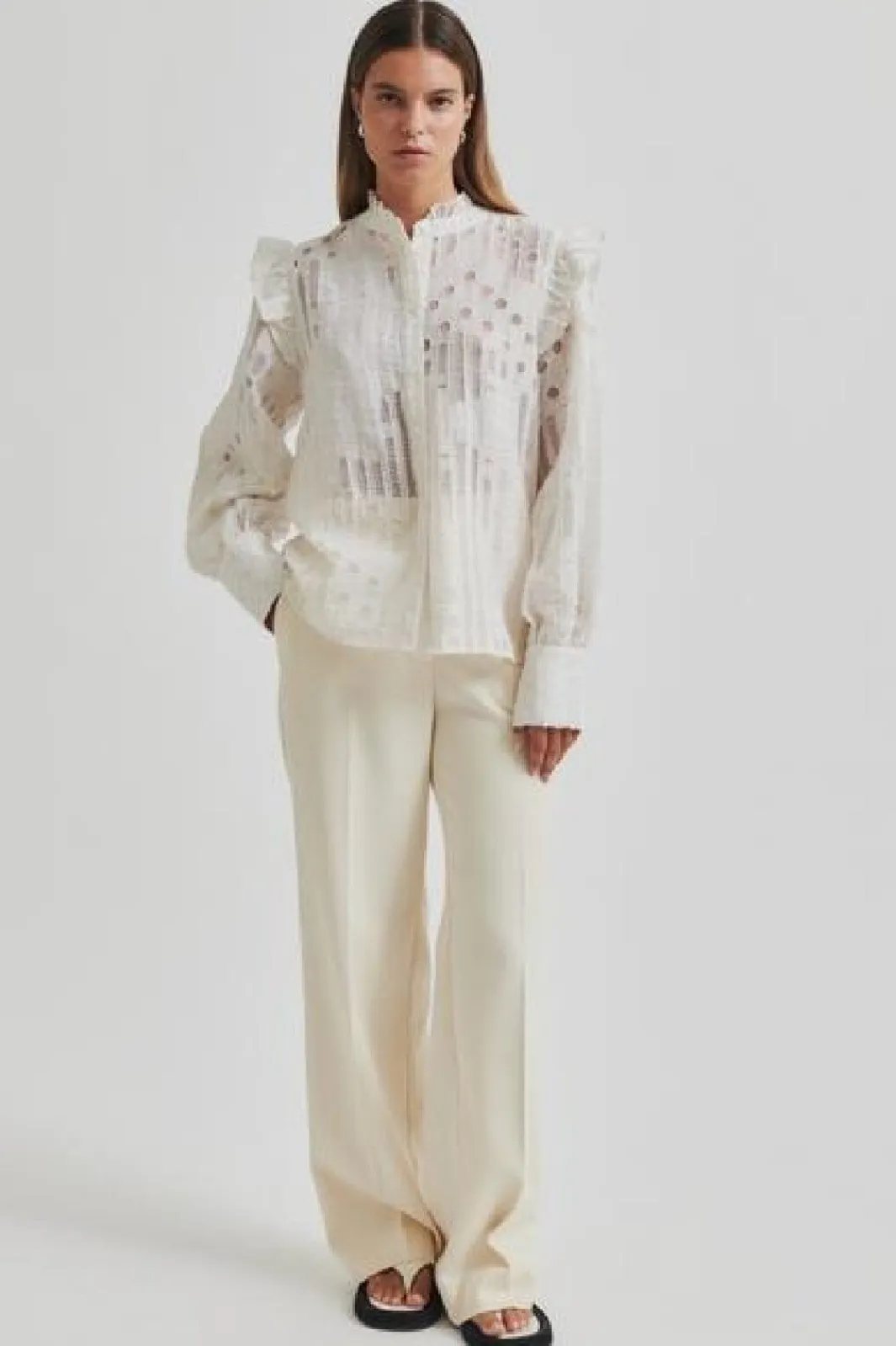 Second Female Bluser & Skjorter|Ammevenligt Tøj<Nete Frill Shirt 59393