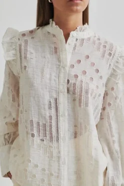 Second Female Bluser & Skjorter|Ammevenligt Tøj<Nete Frill Shirt 59393
