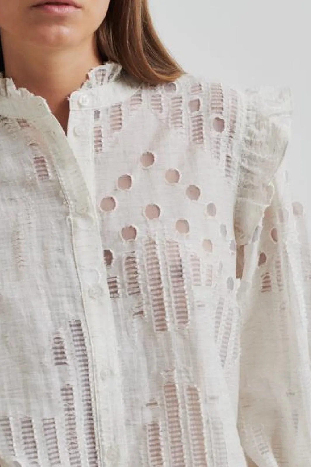 Second Female Bluser & Skjorter|Ammevenligt Tøj<Nete Frill Shirt 59393