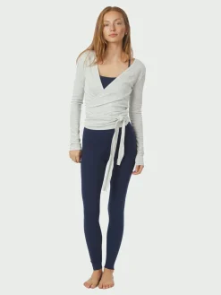 Nia Jersey Wrap Blouse 165501 Træningstøj|Bluser & Skjorter