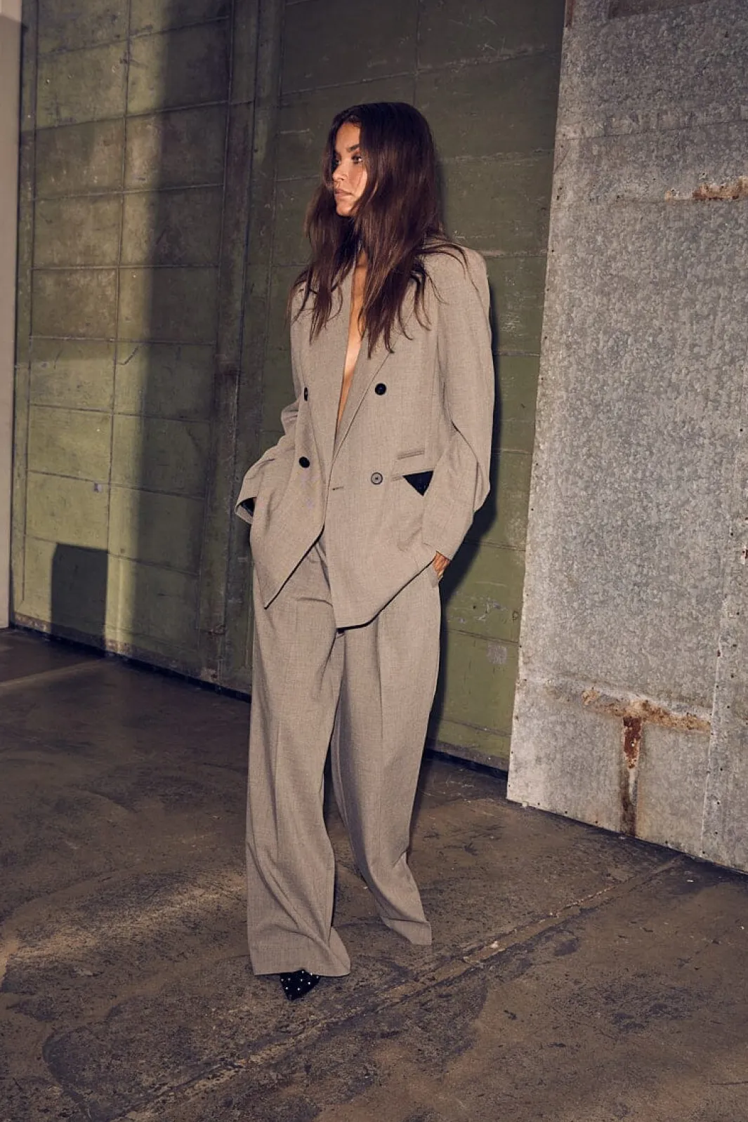 Haute L'Amitié Sæt 🛍️|Jakkesæt<Nicole Low Triangle Blazer HL10368