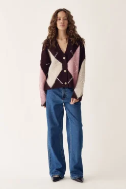 Outlet N-Laiana Knit Cardigan 14670002 Cardigans|Ammevenligt Tøj