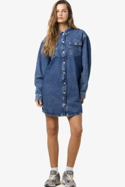 Sale Nmalva L/S Denim Dress Az351Mb Fwd Kjoler|Ammevenligt Tøj