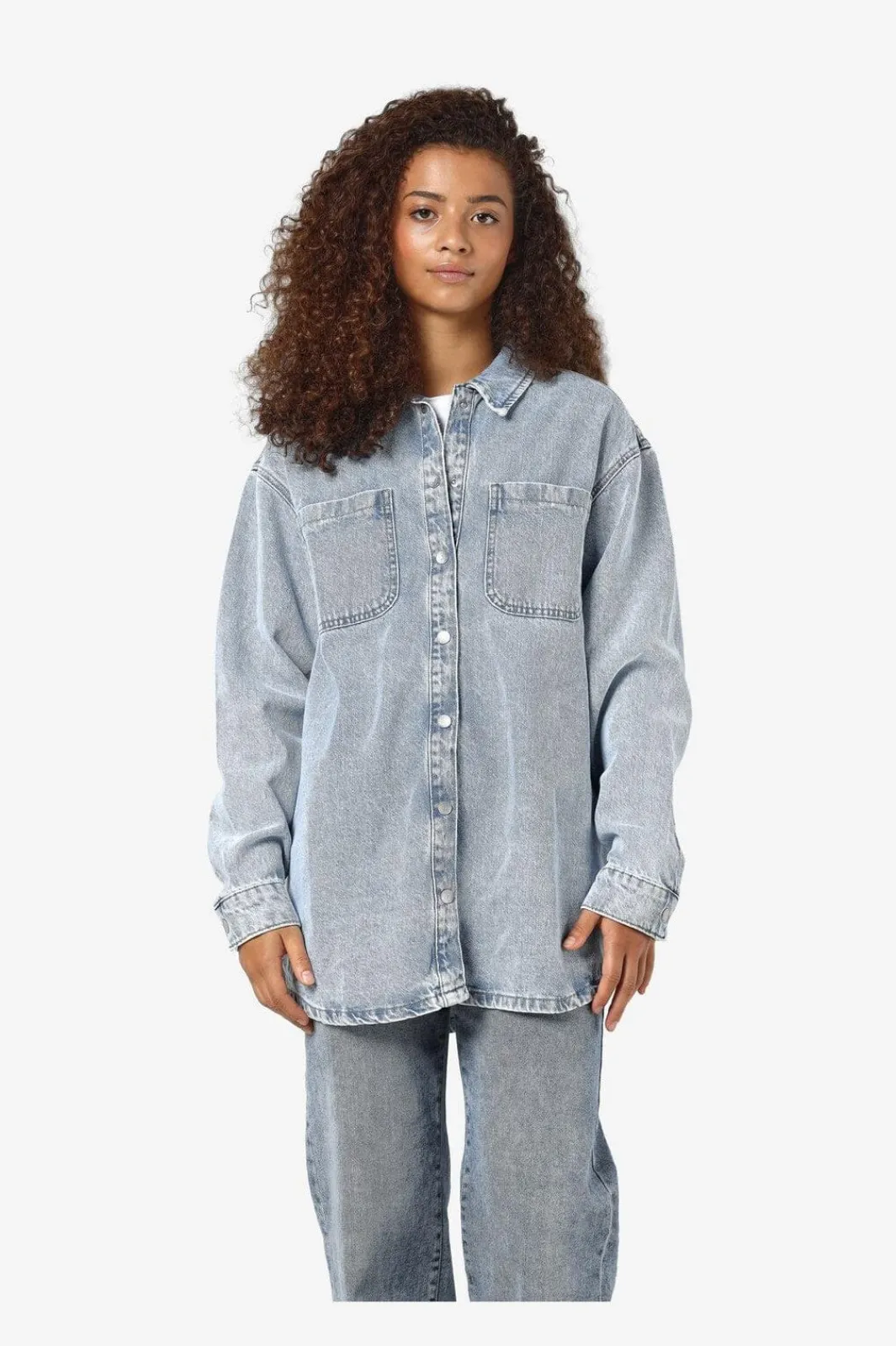 Noisy May Bluser & Skjorter<Nmalva L/S Denim Shacket Az352Lb