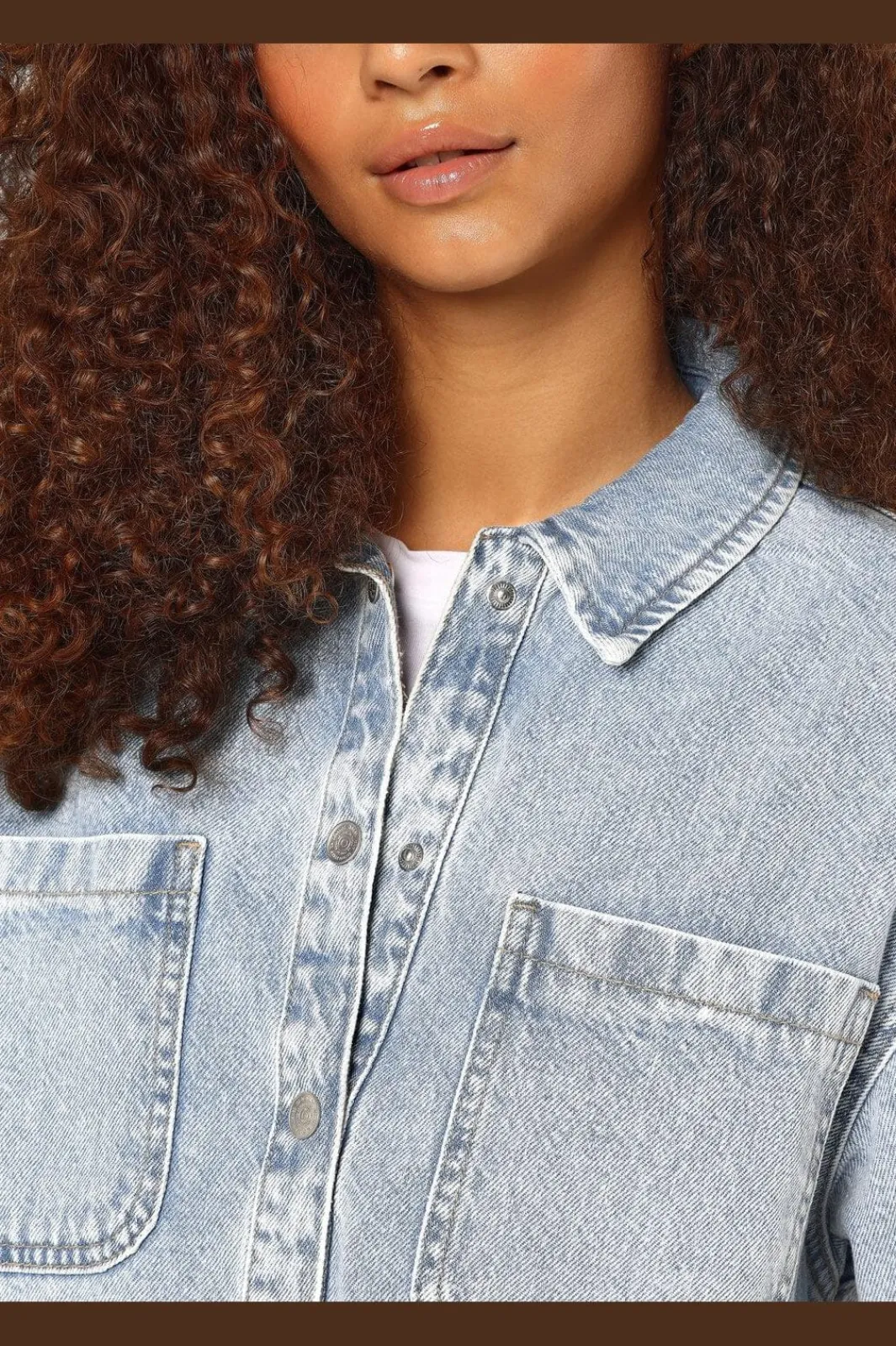 Noisy May Bluser & Skjorter<Nmalva L/S Denim Shacket Az352Lb