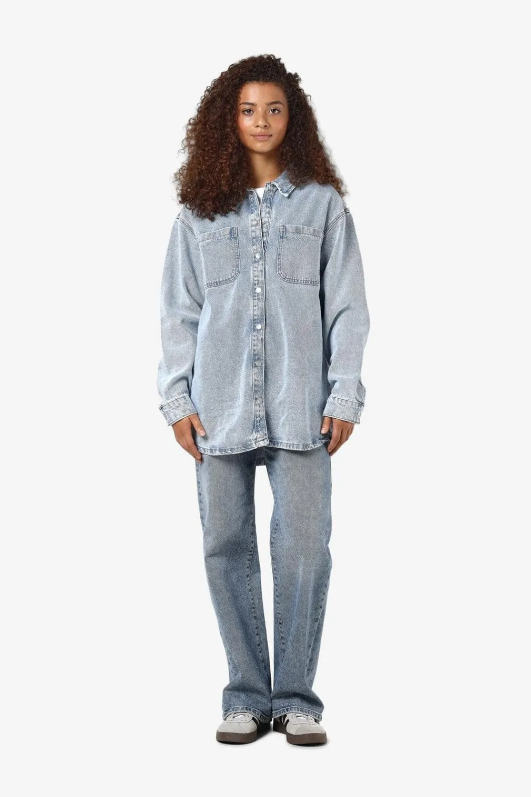 Noisy May Bluser & Skjorter<Nmalva L/S Denim Shacket Az352Lb