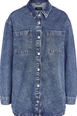 Clearance Nmalva L/S Denim Shacket Az351Mb Bluser & Skjorter