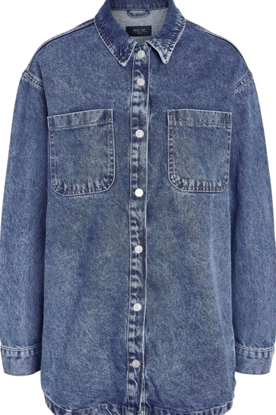 Clearance Nmalva L/S Denim Shacket Az351Mb Bluser & Skjorter