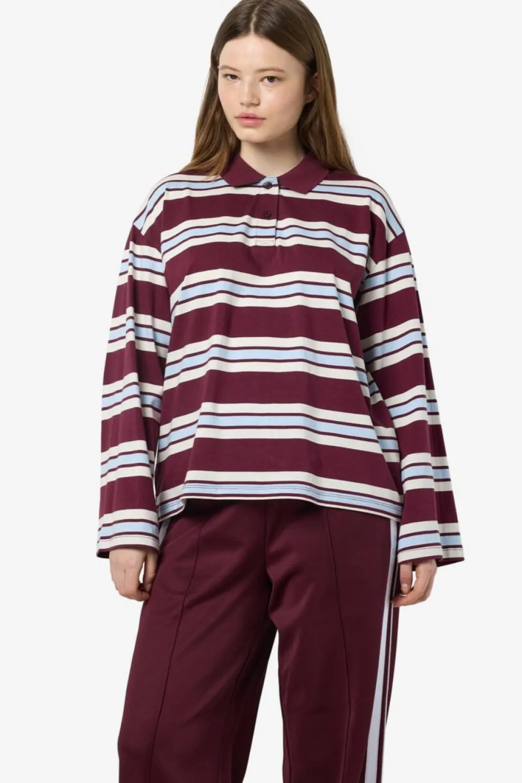 Noisy May Bluser & Skjorter<Nmaura L/S Striped Polo Shirt