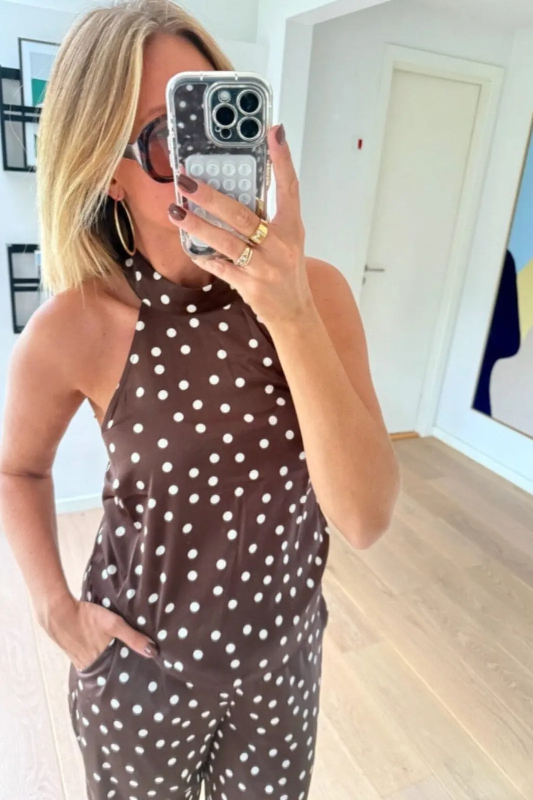 Online Nmbambi Halterneck Satin Top Sæt 🛍️|T-Shirts & Toppe
