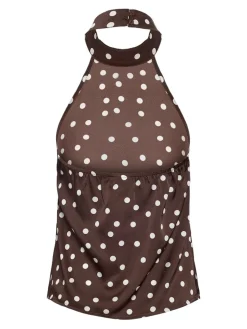 Online Nmbambi Halterneck Satin Top Sæt 🛍️|T-Shirts & Toppe