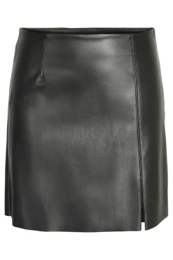 New Nmclara Penny Pu Slit Skirt Nederdele
