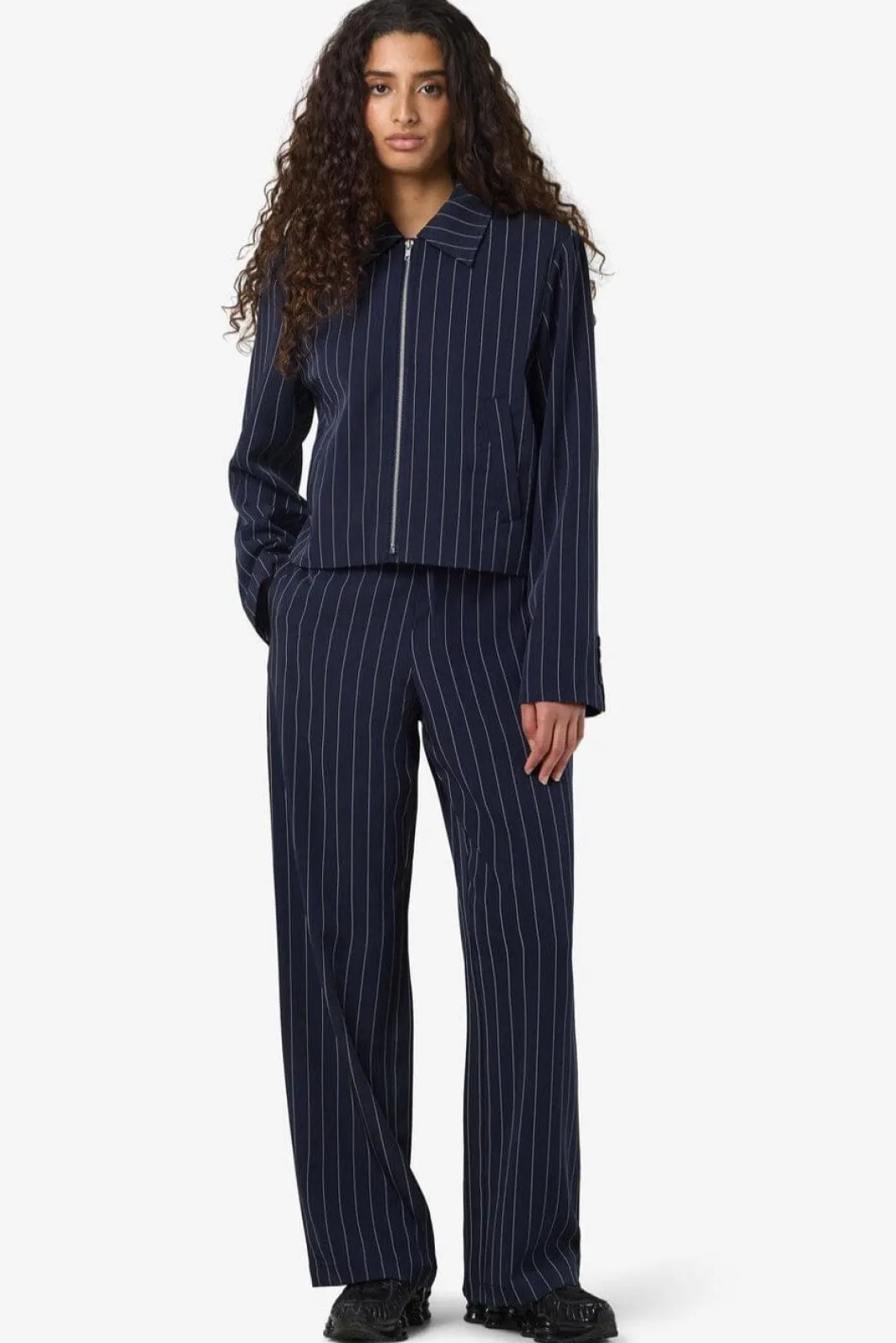 Noisy May Sæt 🛍️|Overtøj & Jakker<Nmella L/S Pinstripe Jacket Fwd