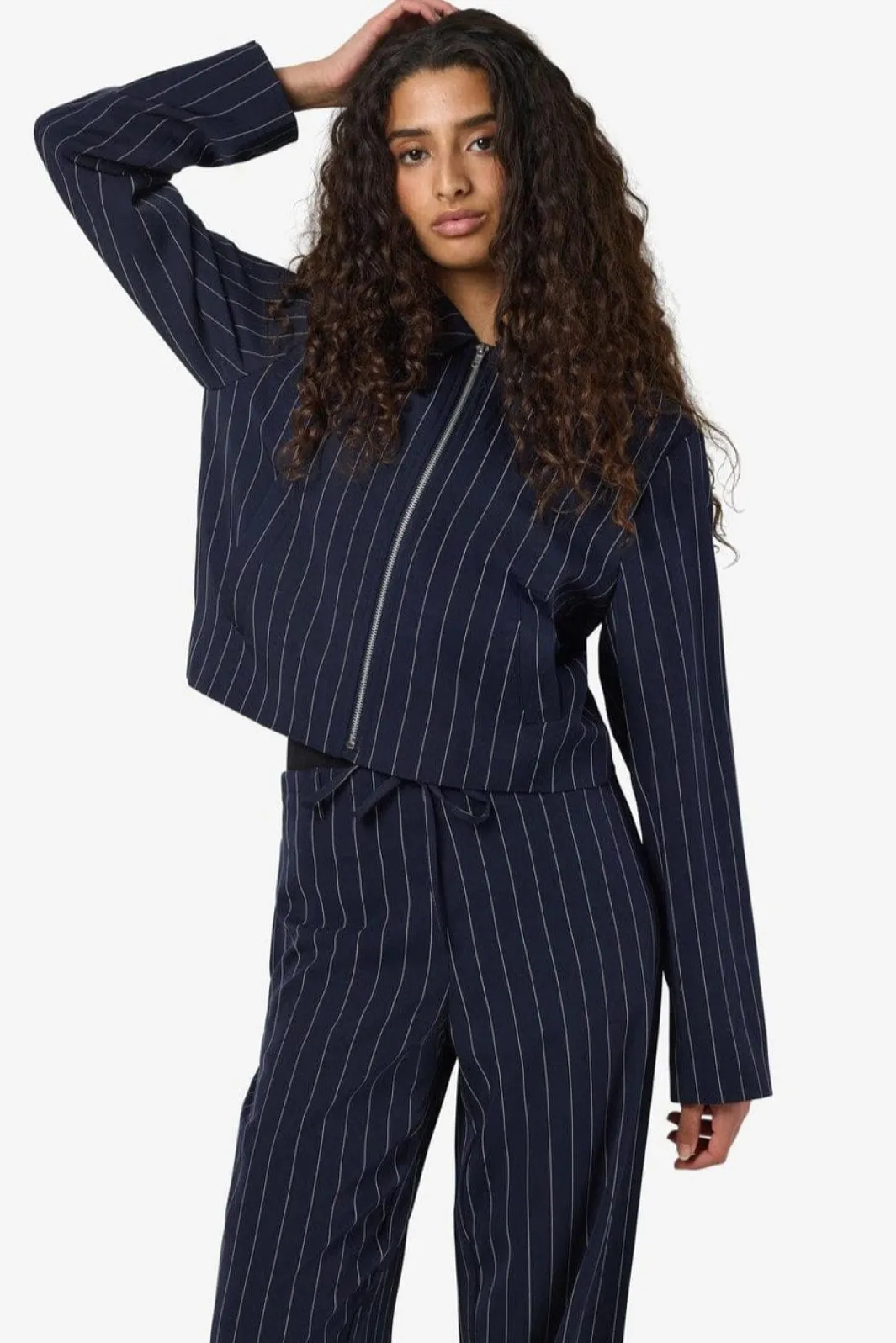 Noisy May Sæt 🛍️|Overtøj & Jakker<Nmella L/S Pinstripe Jacket Fwd