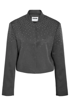 Clearance Nmellie Rhinestone Cropped Jacket Fwd Sæt 🛍️|Overtøj & Jakker