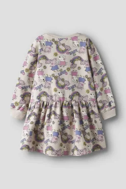 New Nmfdarma Peppa Ls Swe Dress Børn Kjoler