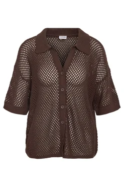 New Nmflorine S/S Oversized Knit Shirt Bluser & Skjorter|Ammevenligt Tøj