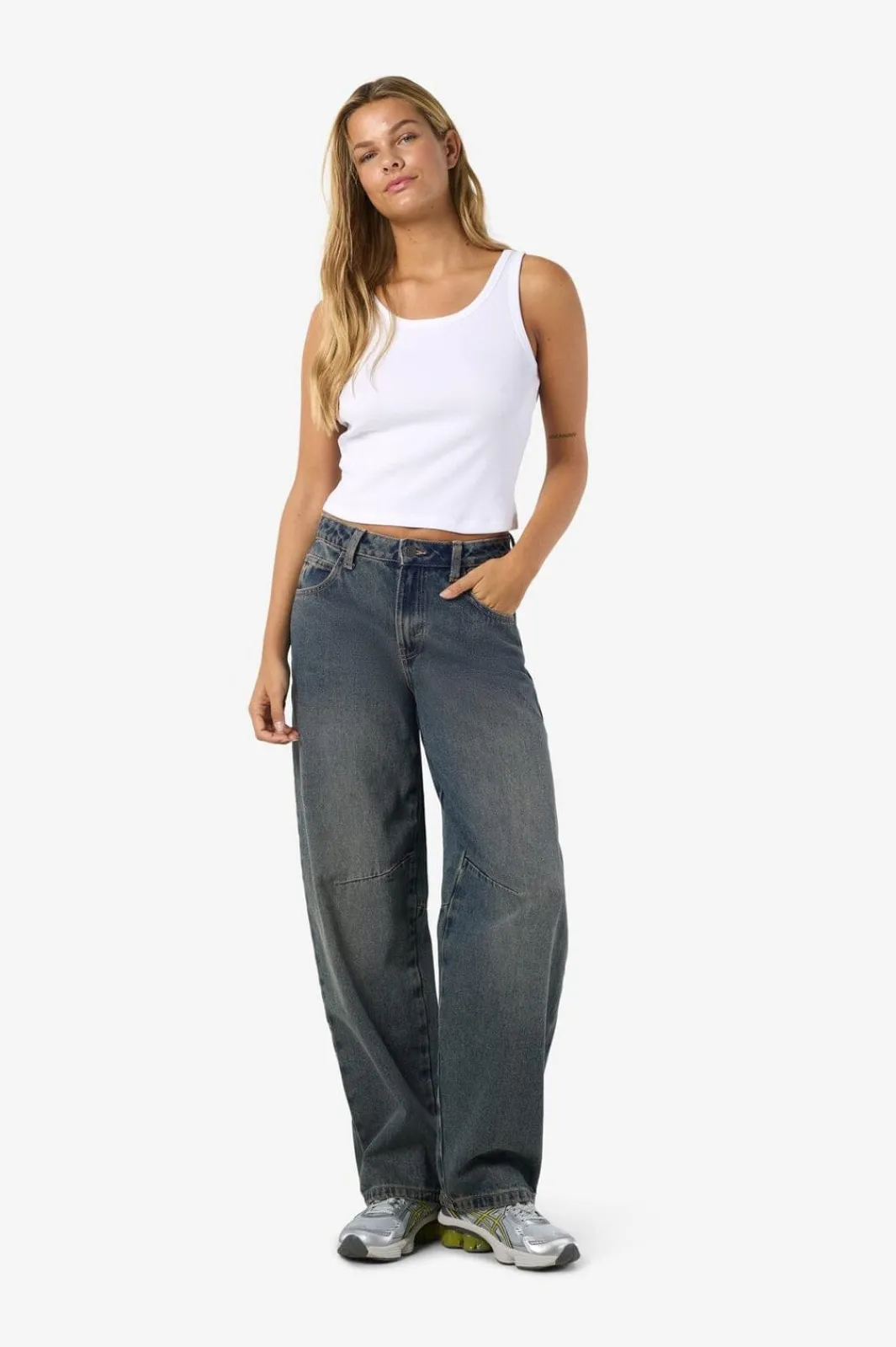 Noisy May Bukser, Jeans & Leggings<Nmhazal Barrel Jeans Vi586Mb