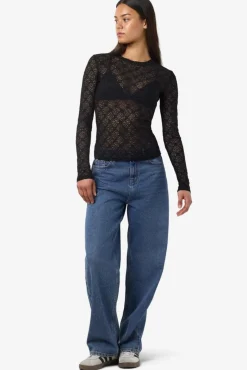 Discount Nmjudith L/S Lace Top T-Shirts & Toppe