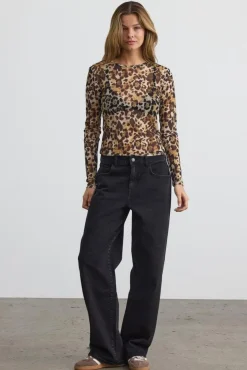 Noisy May Bluser & Skjorter<Nmjudith L/S Mesh Top Bg Fwd
