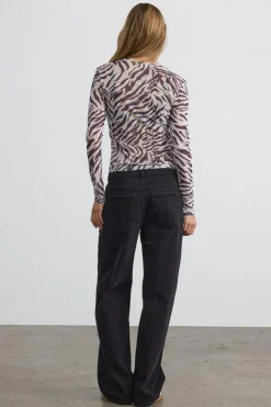 Online Nmjudith L/S Mesh Top Bg Fwd Bluser & Skjorter