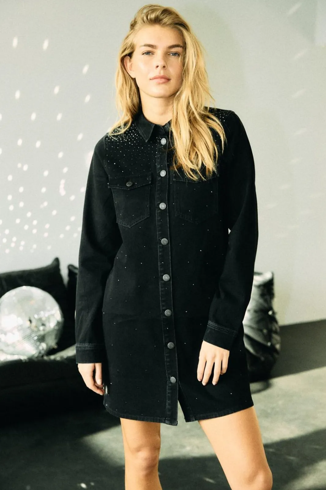 Noisy May Kjoler|Ammevenligt Tøj<Nmkenjy L/S Bling Dress Jt183Bl
