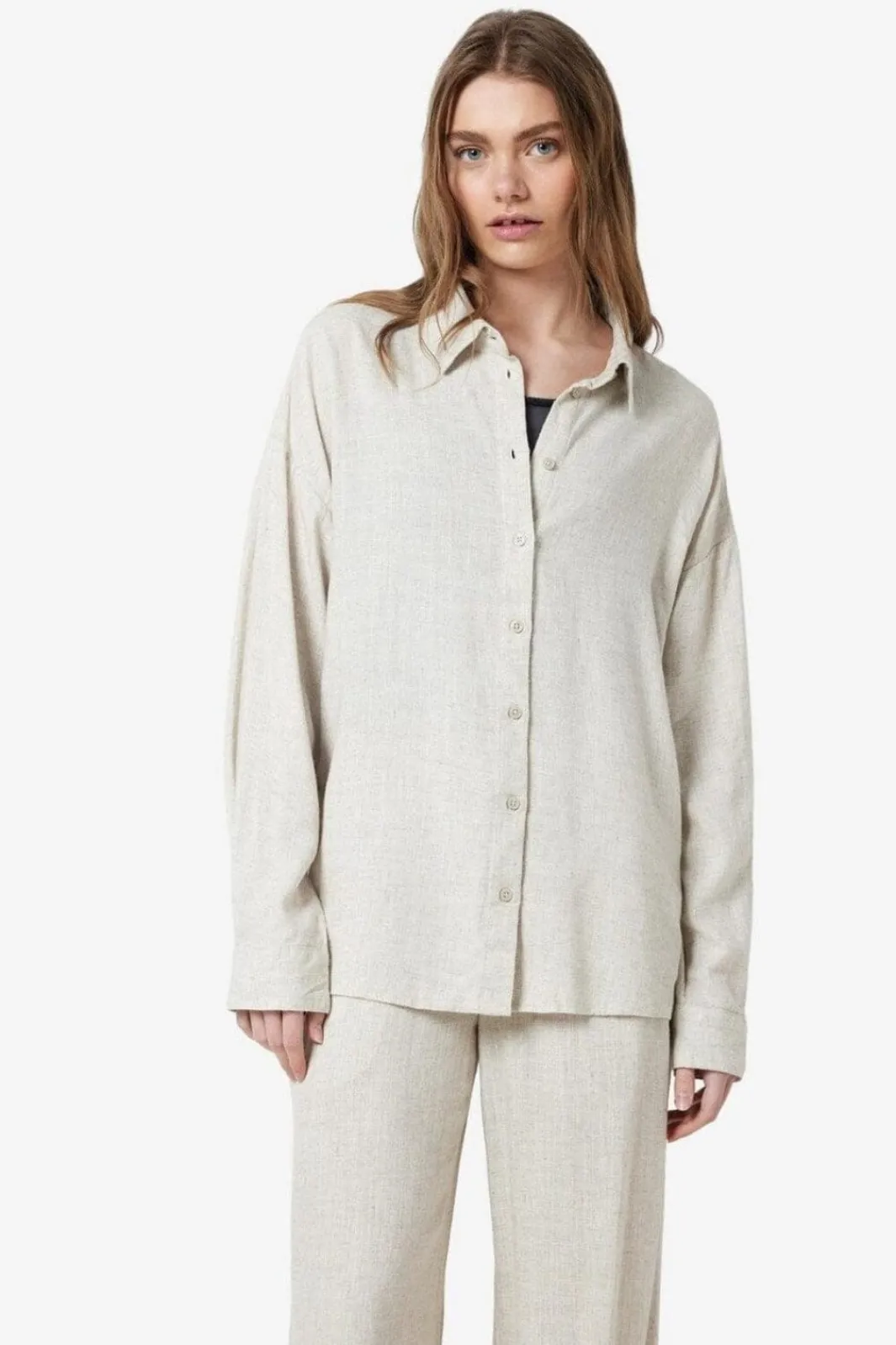 Noisy May Sæt 🛍️|Bluser & Skjorter<Nmleilani L/S Loose Shirt