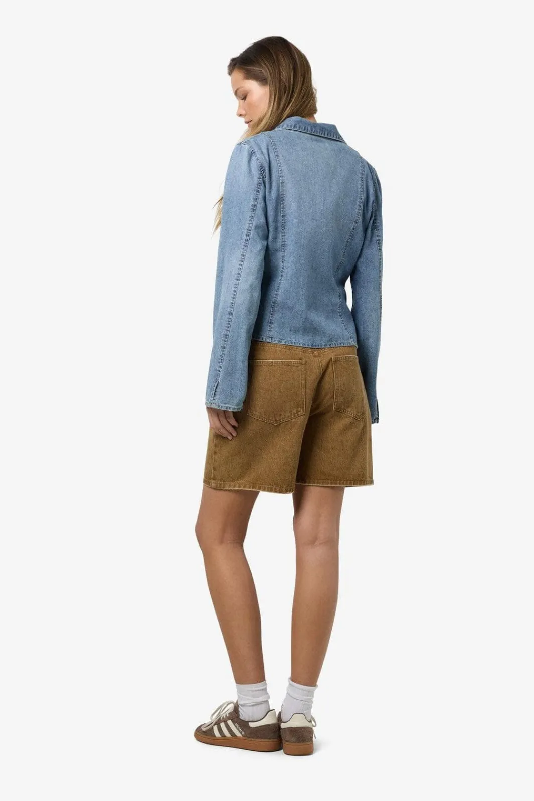 Noisy May Sæt 🛍️|Bluser & Skjorter<Nmmaisy L/S String Denim Shirt Bs031Lb