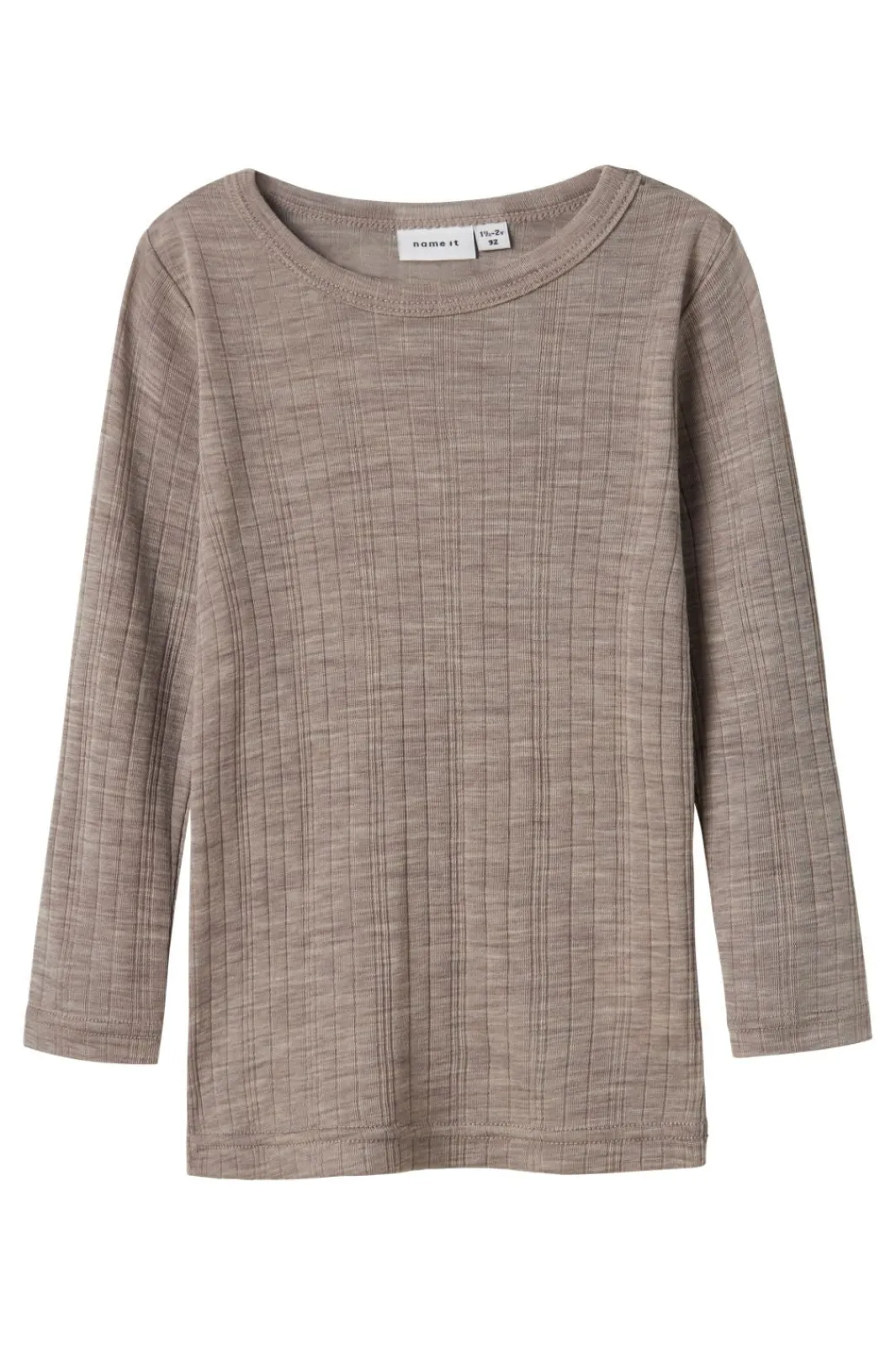 Clearance Nmmwang Wool Needle Ls Top Solid Børn T-Shirts & Toppe|Bluser & Skjorter