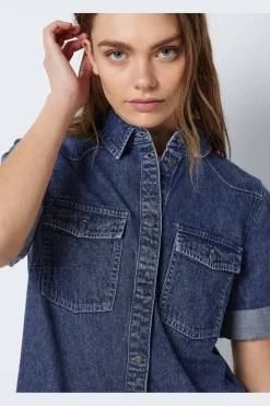 Sale Nmnew Signe S/S Denim Dress Vi002Mb Kjoler|Ammevenligt Tøj