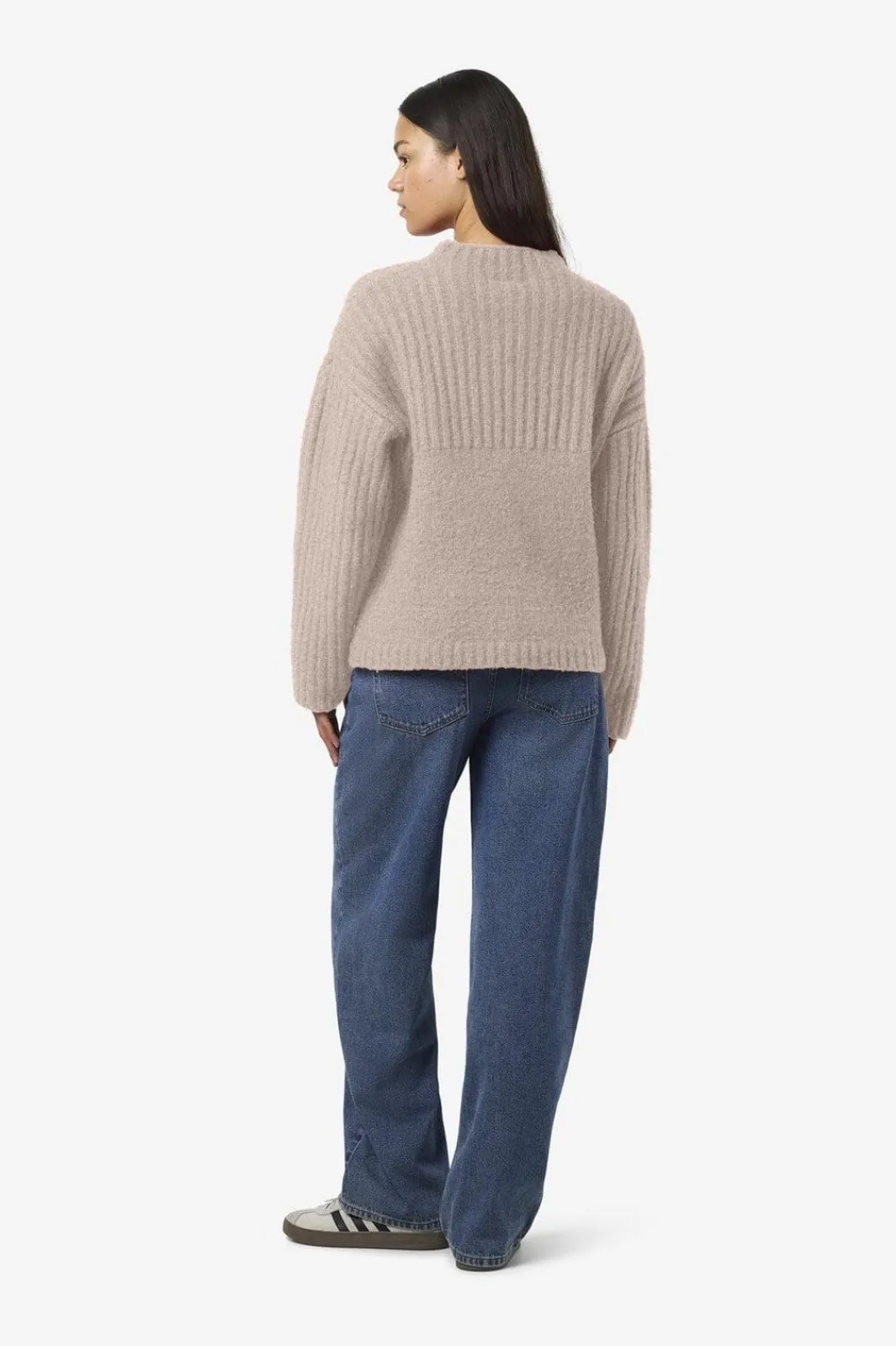 New Nmnyla L/S Loose High Neck Knit Fwd Dd Strik|Bluser & Skjorter