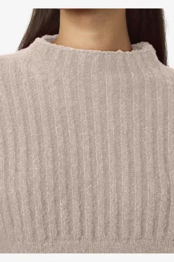 New Nmnyla L/S Loose High Neck Knit Fwd Dd Strik|Bluser & Skjorter