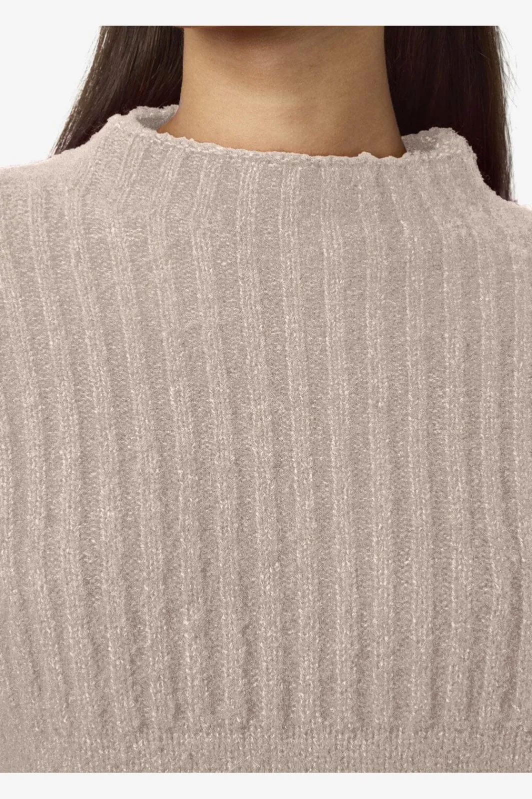 New Nmnyla L/S Loose High Neck Knit Fwd Dd Strik|Bluser & Skjorter
