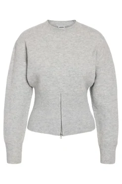 Noisy May Strik|Bluser & Skjorter<Nmsloan L/S O-Neck Zip Knit Fwd
