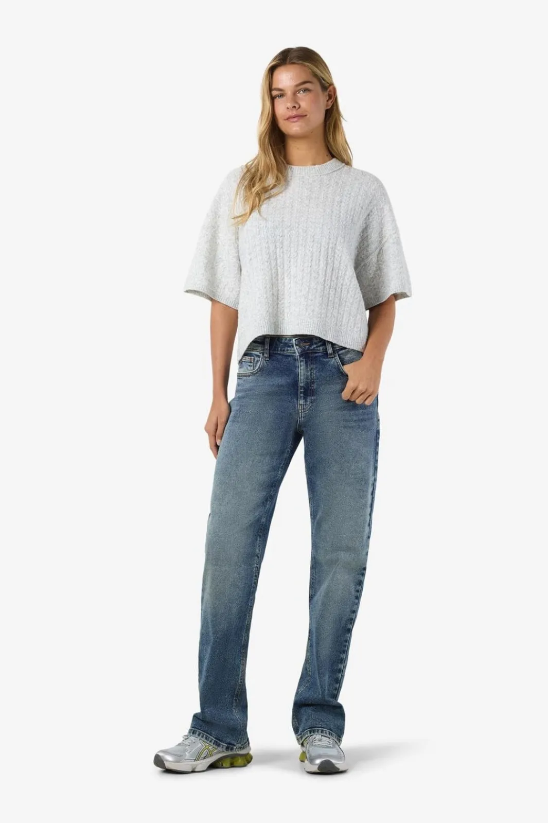 Nmsmilla S/S Cable Knit Top T-Shirts & Toppe